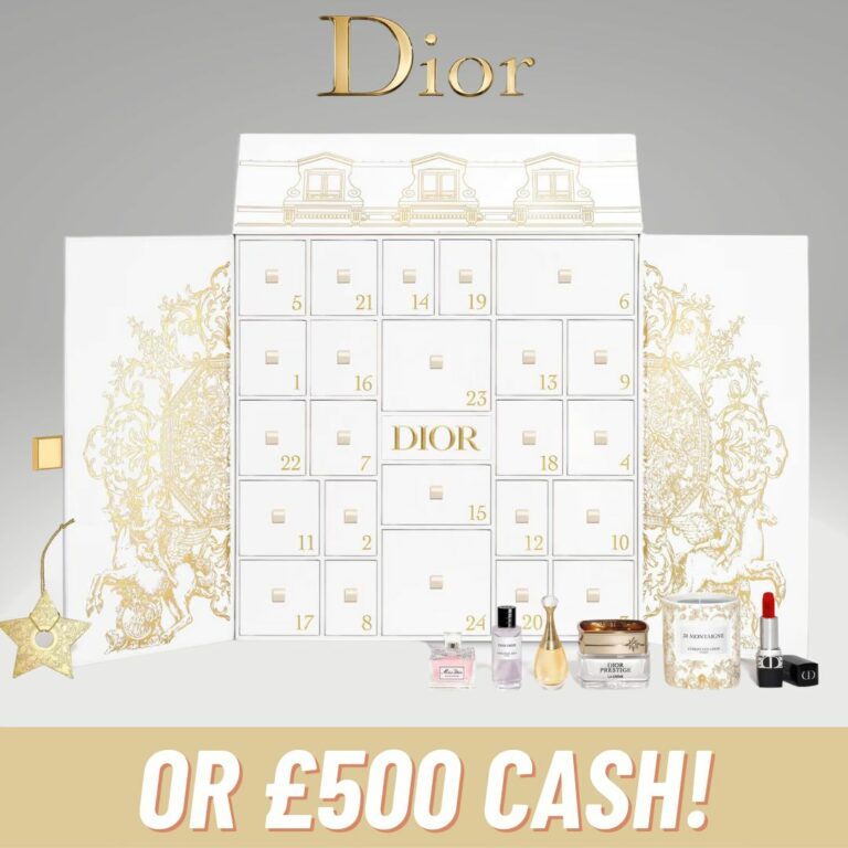 Dior Advent Calendar selection of 24 miniature creations or £500 cash