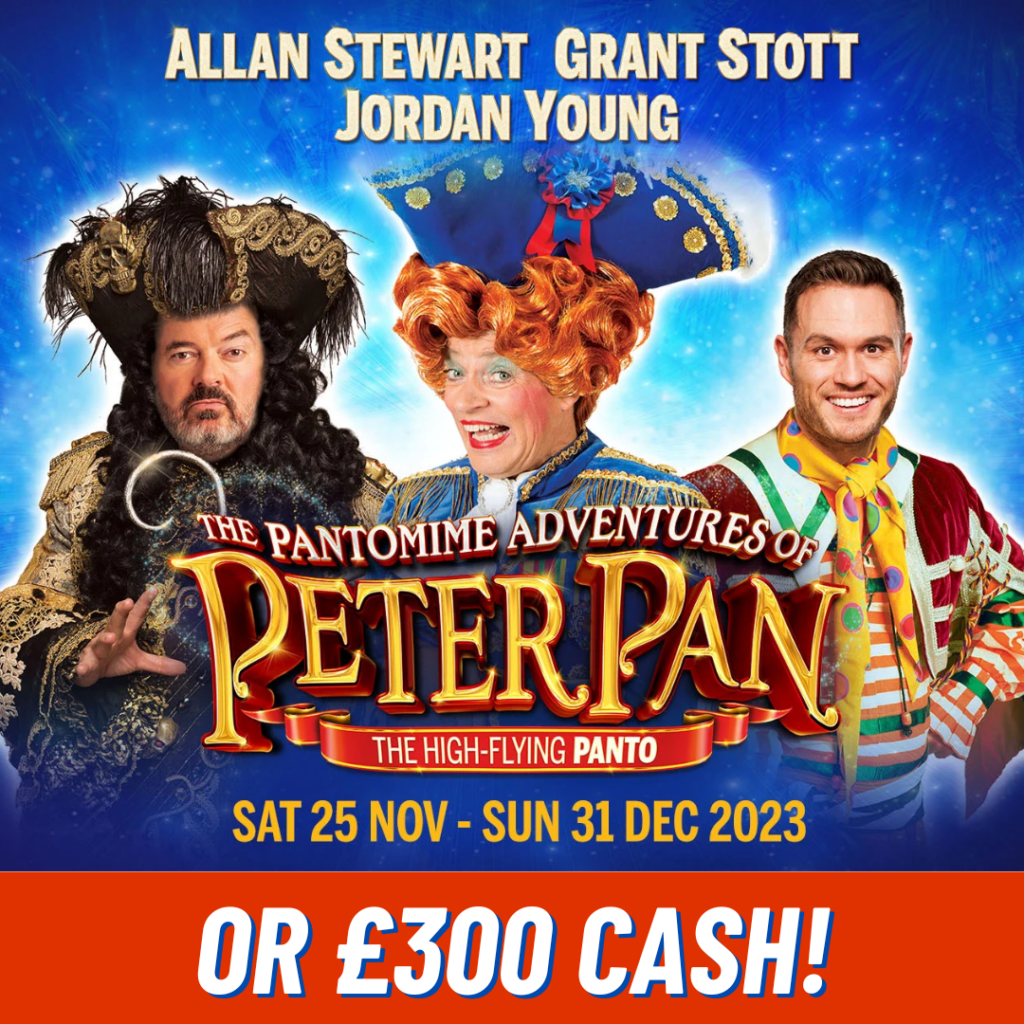 Pantomime Tickets for a Family of 5 + £150 Dinner Voucher or £300 Cash ...