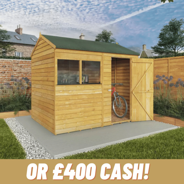 8' x 6' Mercia Garden Shed or £400 cash!